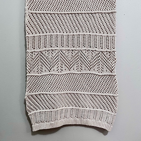 NWT Mango MNG Mock Neck Midi Knit Openwork Crochet Dress SOLD OUT ONLINE - Picture 3 of 16